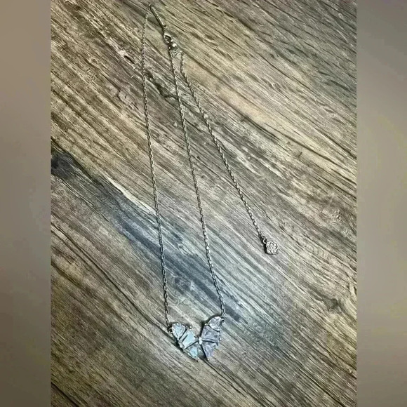 Kendra Scott Blair Silver Tone Butterfly Necklace - Picture 2 of 3